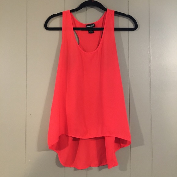 Coral Razorback High-Low - Picture 2 of 3